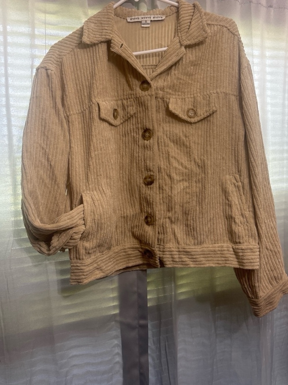 Rhythm. Beige Wide Corduroy Jacket
